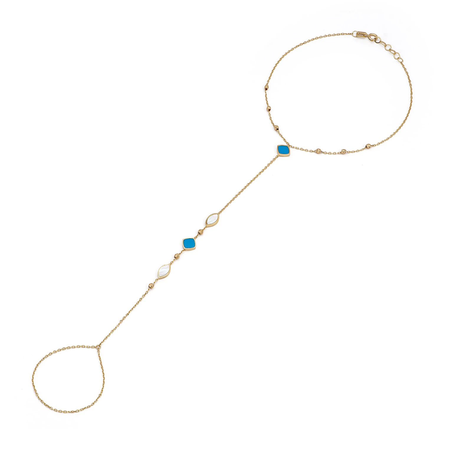 18K Anuj Gold Finger Bracelet