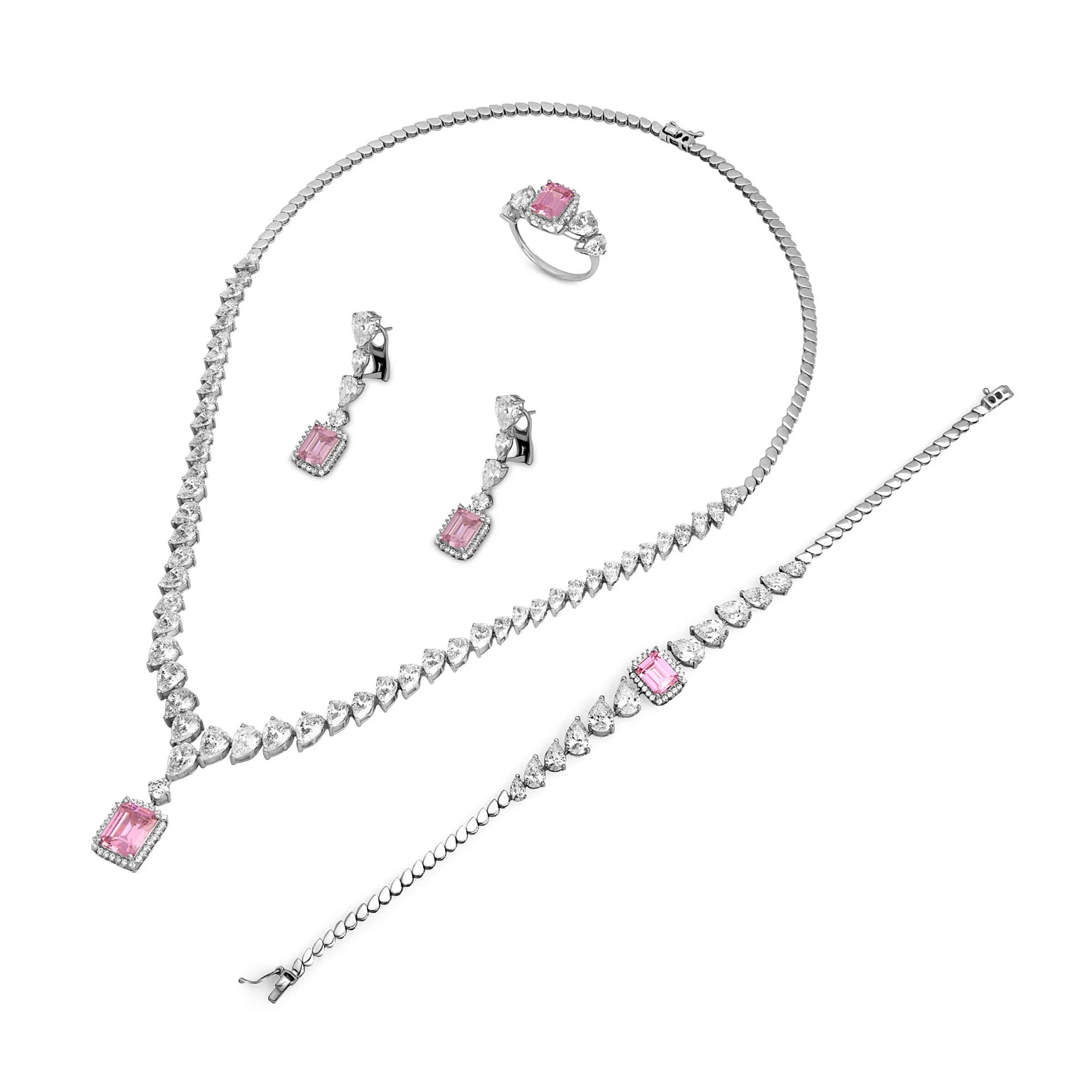 18K Orselle White Gold Gem Set
