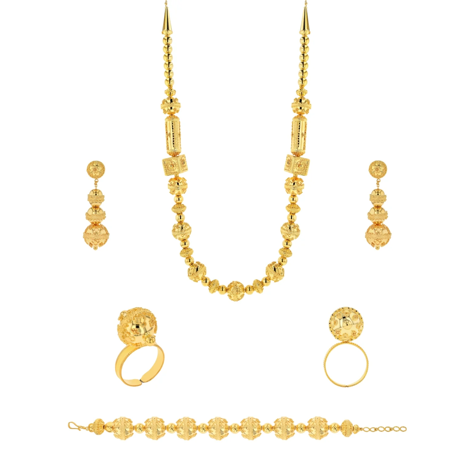 طقم ذهب تراثي عيار 21