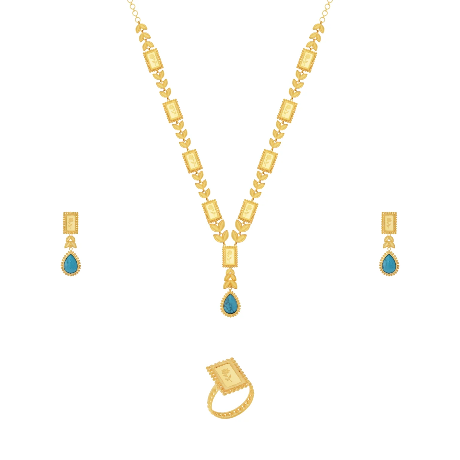 21K Traditional Gold Set With 24K Gold Bars