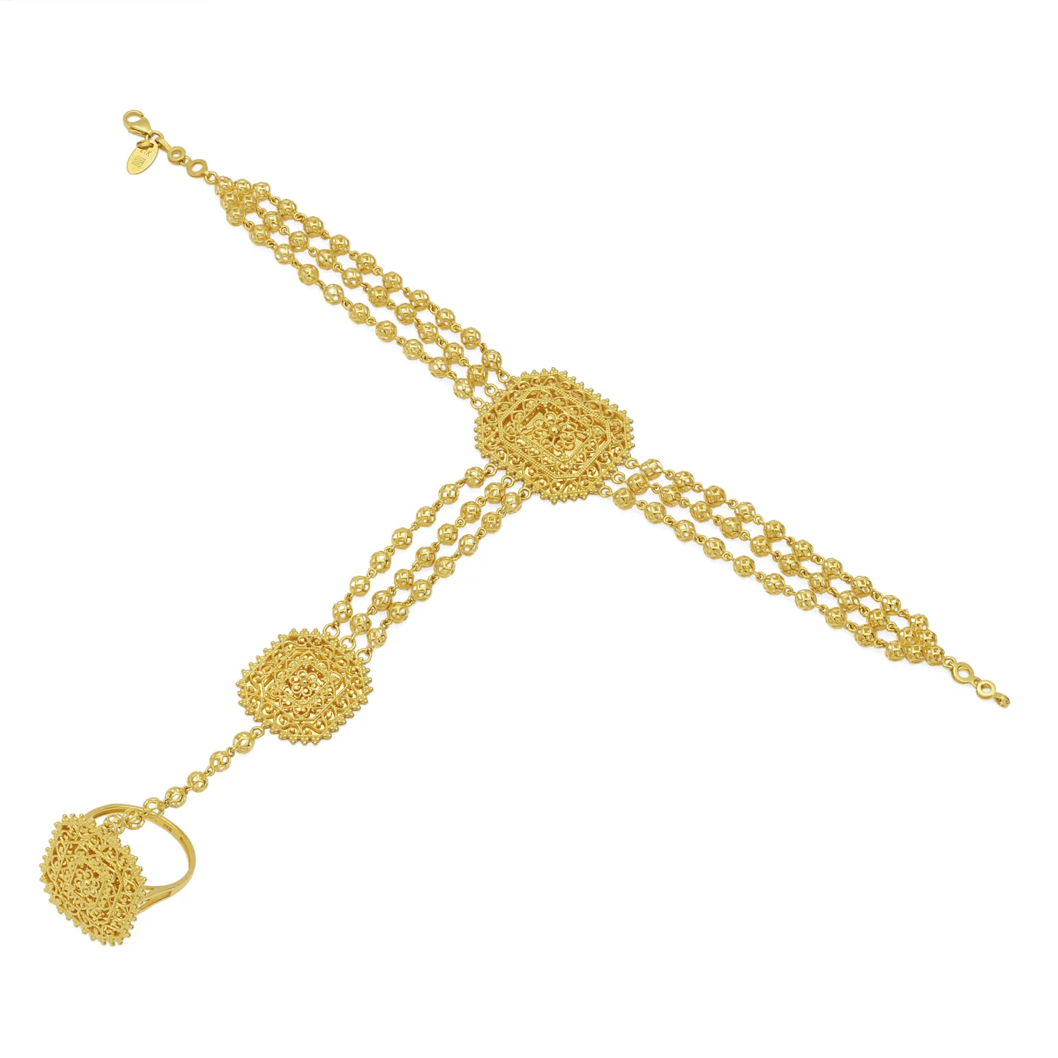 21K Jumana Gold Hand Chain