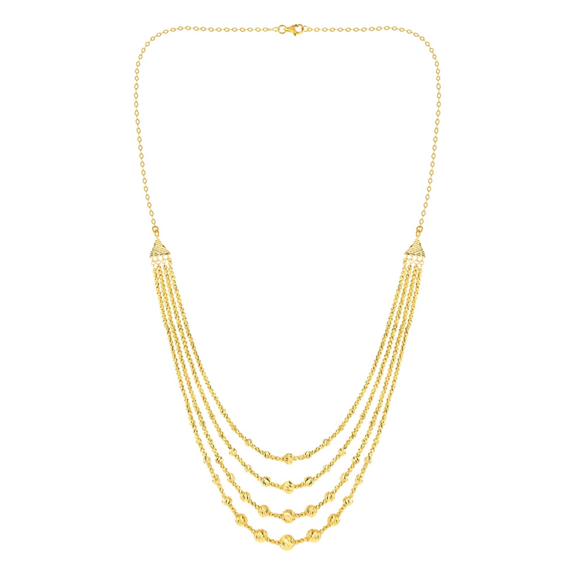 21K Gilded Serenade Multi-Layered Necklace - Al Romaizan