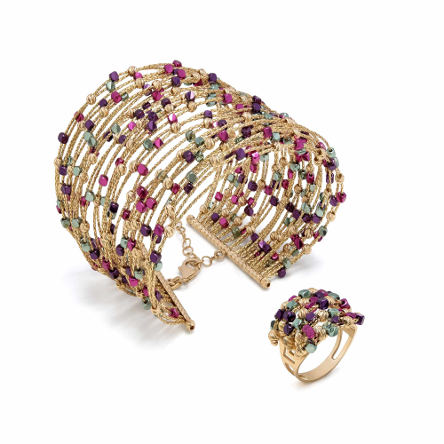 18K Layali Gold Bracelet & Ring Set