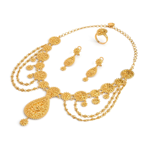 21K Mohra Traditional Gold Set