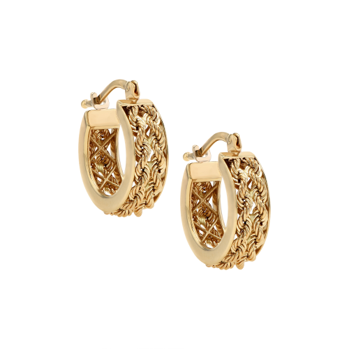 أقراط ذهب وخاتم متناسق