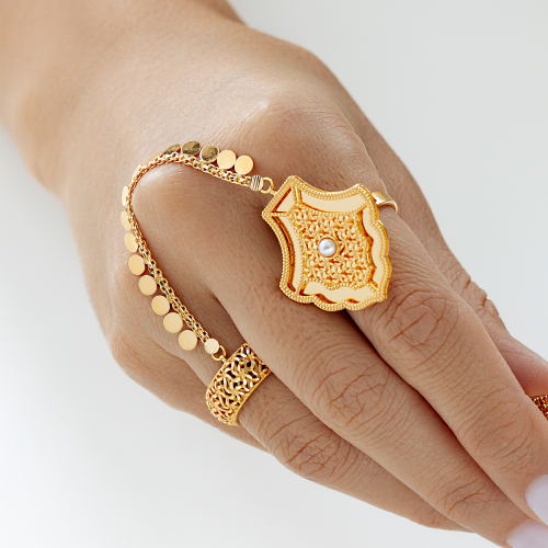 21K Asrar Gold Ring