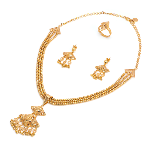 طقم كوريكسل من الذهب عيار 21 قيراط