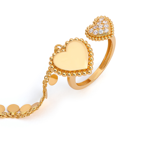 خاتم انوكسي من الذهب عيار ٢١ قيراط