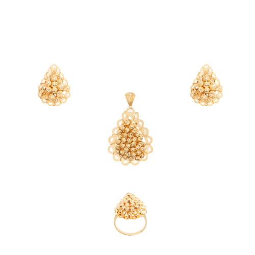 21K Gold Pendant Set
