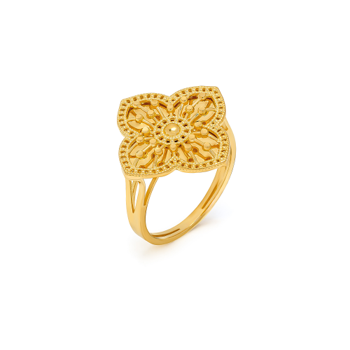 21K Najma Traditional Gold Kids Ring