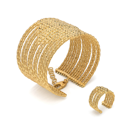 21K Eneal Gold Bracelet Set