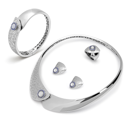 18K Aylah White Gold Set