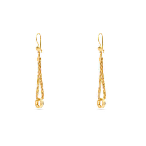 أقراط ويلا من الذهب عيار 21 قيراط