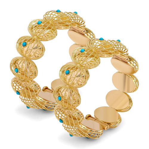21K Traditional Nasrah Infinity Gold Bracelets