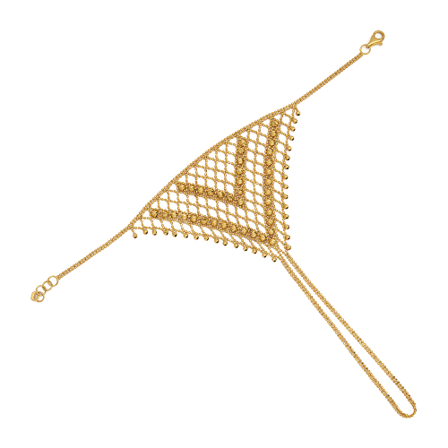 21K Matala Gold Mesh Bracelet-Ring