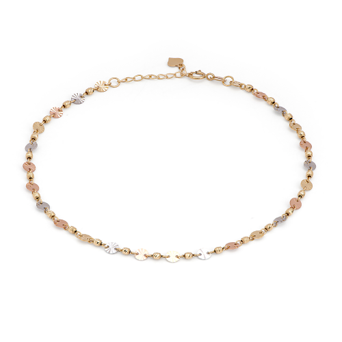 خلخال درويلة من الذهب عيار 18 قيراط