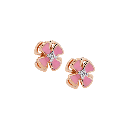 Diamond Flower Earrings