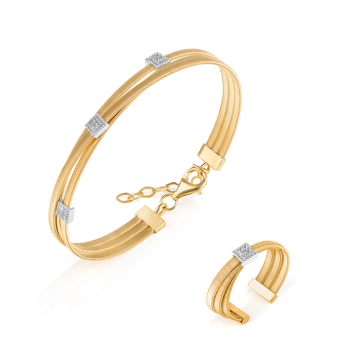 18K Briony Evarune Gold Bracelet Set