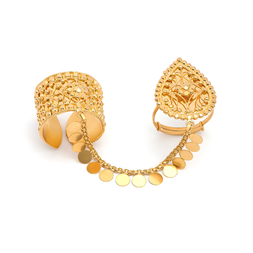 خاتم ازينتري من الذهب عيار ٢١ قيراط