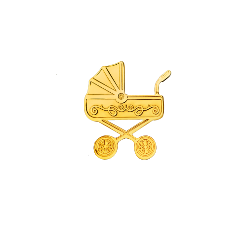 24K Baby Stroller Gold Keepsake