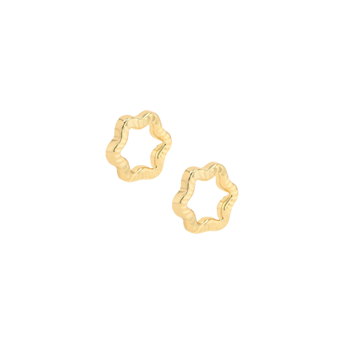 Two Stars Gold Earrings for Kids