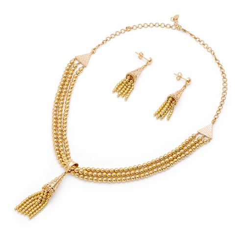 طقم عز من الذهب عيار 21 قيراط