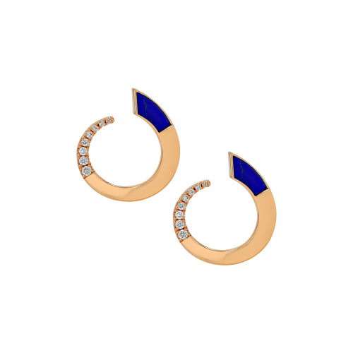 Halo Blue Diamond Earrings