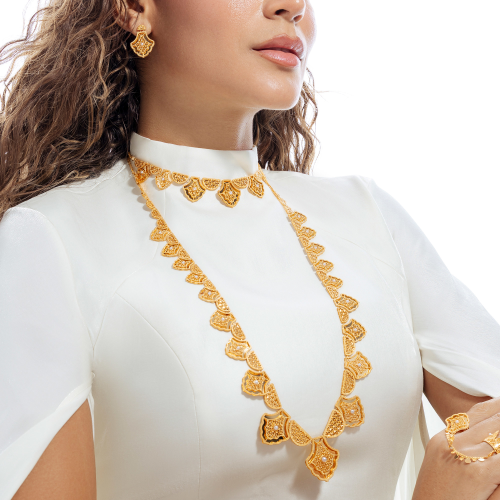 طقم سيلفوري من الذهب عيار 21 قيراط