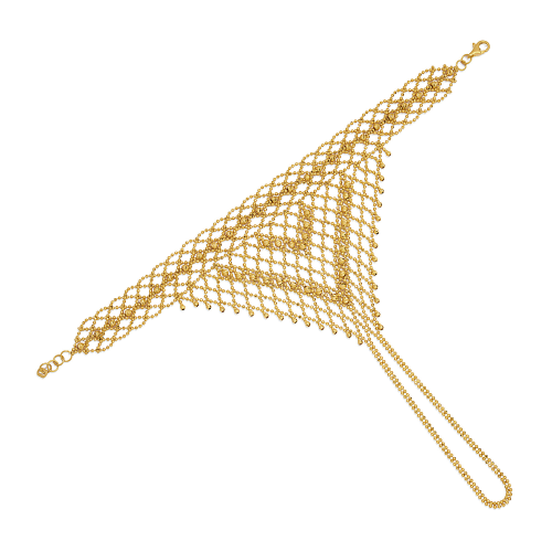 21K Duraja Gold Mesh Bracelet-Ring