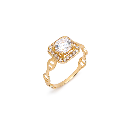 18K Link Gold Ring