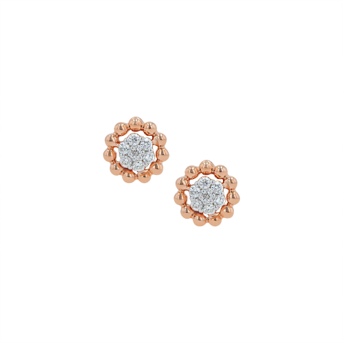 Diamond Flower Earrings