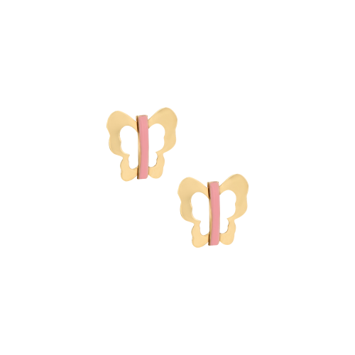 ‏Butterfly Gold Earrings
