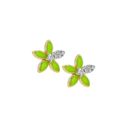 Green Blossom Earrings