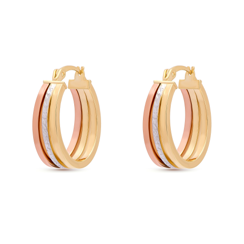 18K Trivora Gold Earrings