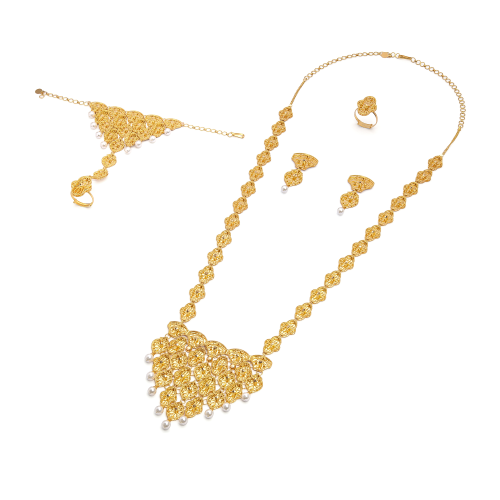 21K Traditional Gold Set from Hind Collection