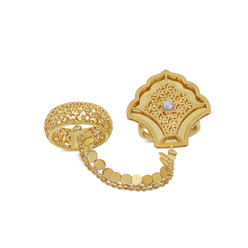 21K Lulwana Gold Twin Ring