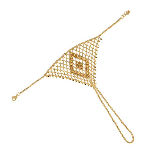 21K Safwan Gold Mesh Bracelet-Ring