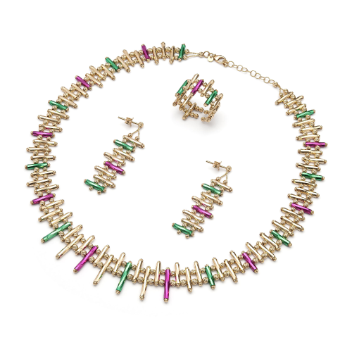 18K Chrome Line Gold Set