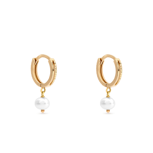 أقراط لاري من الذهب عيار 18 قيراط