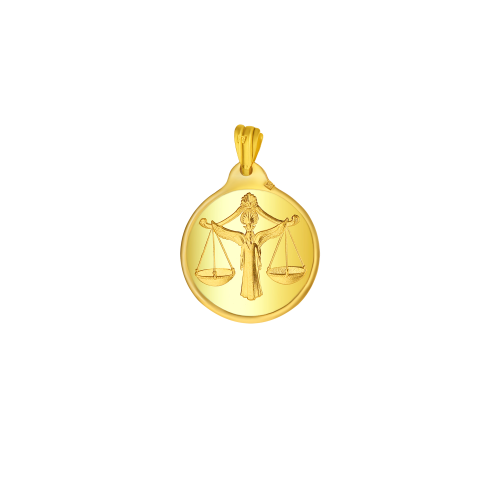 24K BTC Libra Gold Coin Pendant