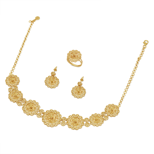 21K Wadha Gold Set from Shamsa Collection