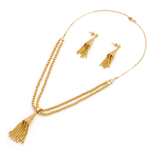 طقم عز من الذهب عيار 21 قيراط