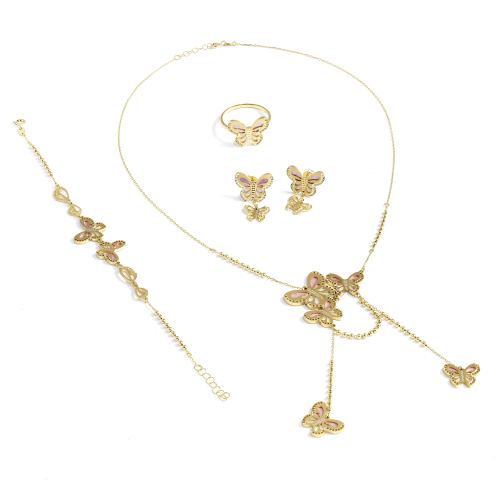 18K Golden Butterfly Flutter Gold Set