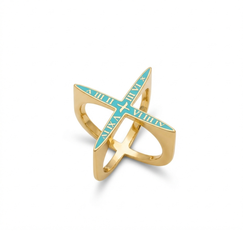 خاتم زودياك من الذهب عيار 18 قيراط