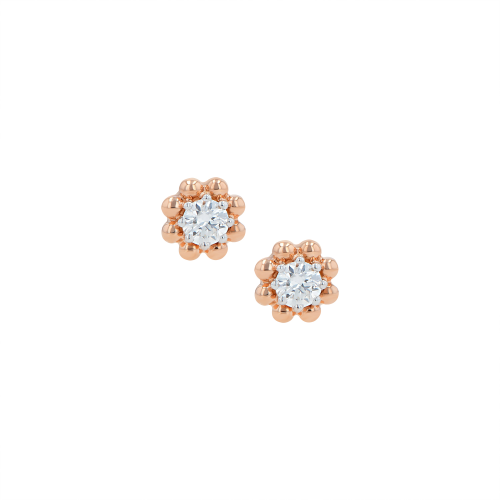 Diamond Rose Earrings