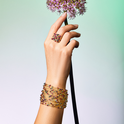 18K Layali Gold Bracelet & Ring Set