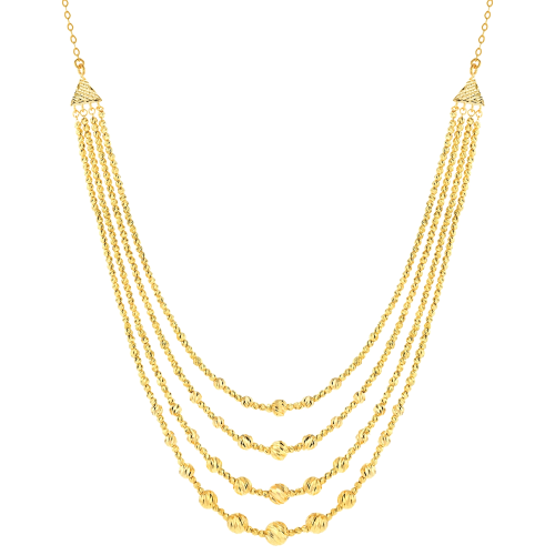 21K Gilded Serenade Multi-Layered Necklace