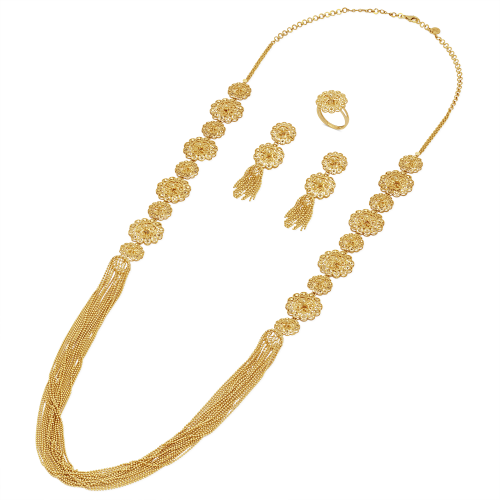 21K Anwar Gold Set from Shamsa Collection