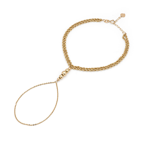 18K Ozo Gold Finger Bracelet