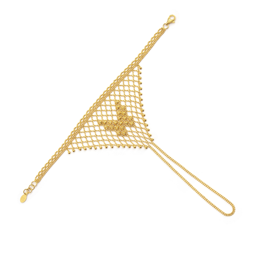 21K Dana Gold Mesh Bracelet-Ring